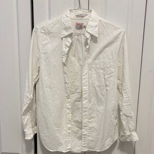 J. Crew Men's Off-White Casual Button Down Shirt